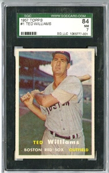 1957 Topps #1 Ted Williams SGC NM 7